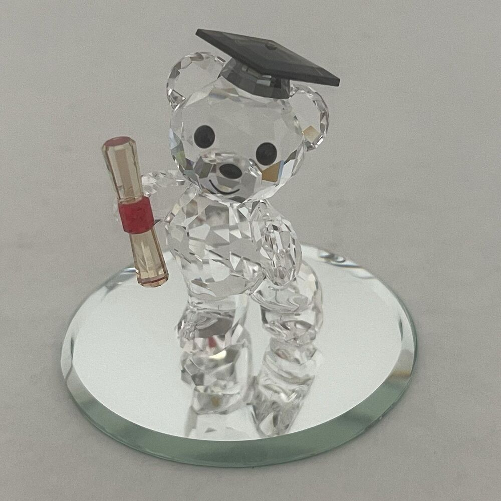 Swarovski Kris Bear - Graduation 5301572 Mint With Display Mirror
